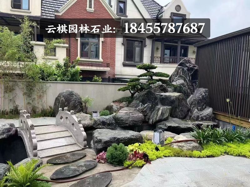 台州鱼池假山