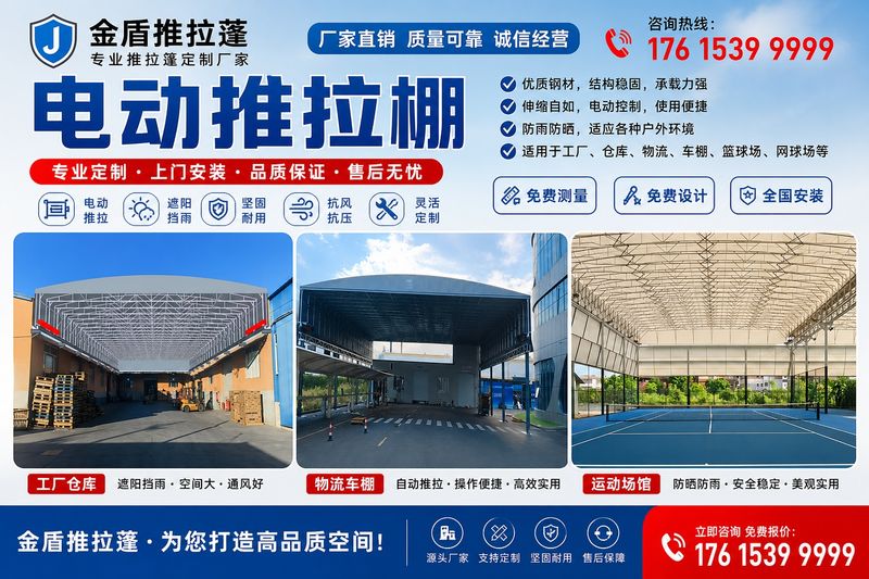 金盾推拉蓬 标准化生产厂房