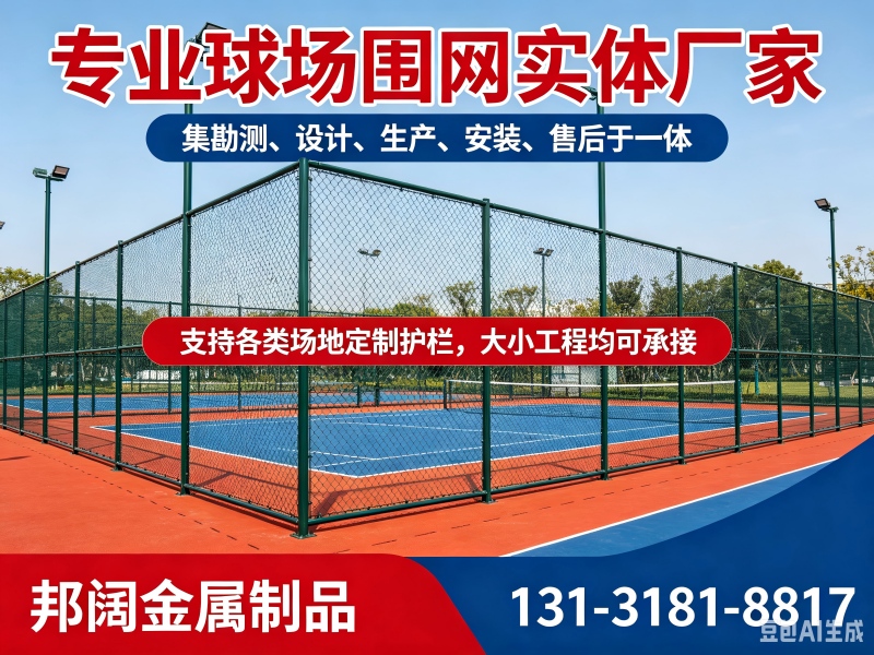 邦阔金属制品 球场护栏网实景